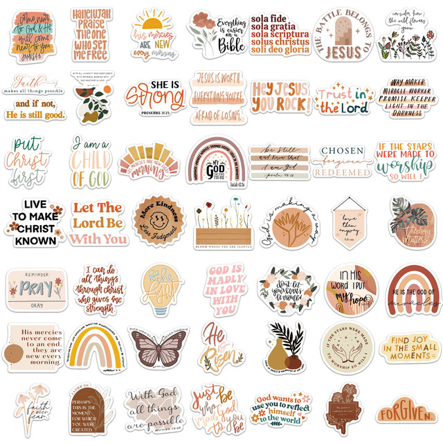 Christian Stickers Bible Verse, Christian Stationery Stickers